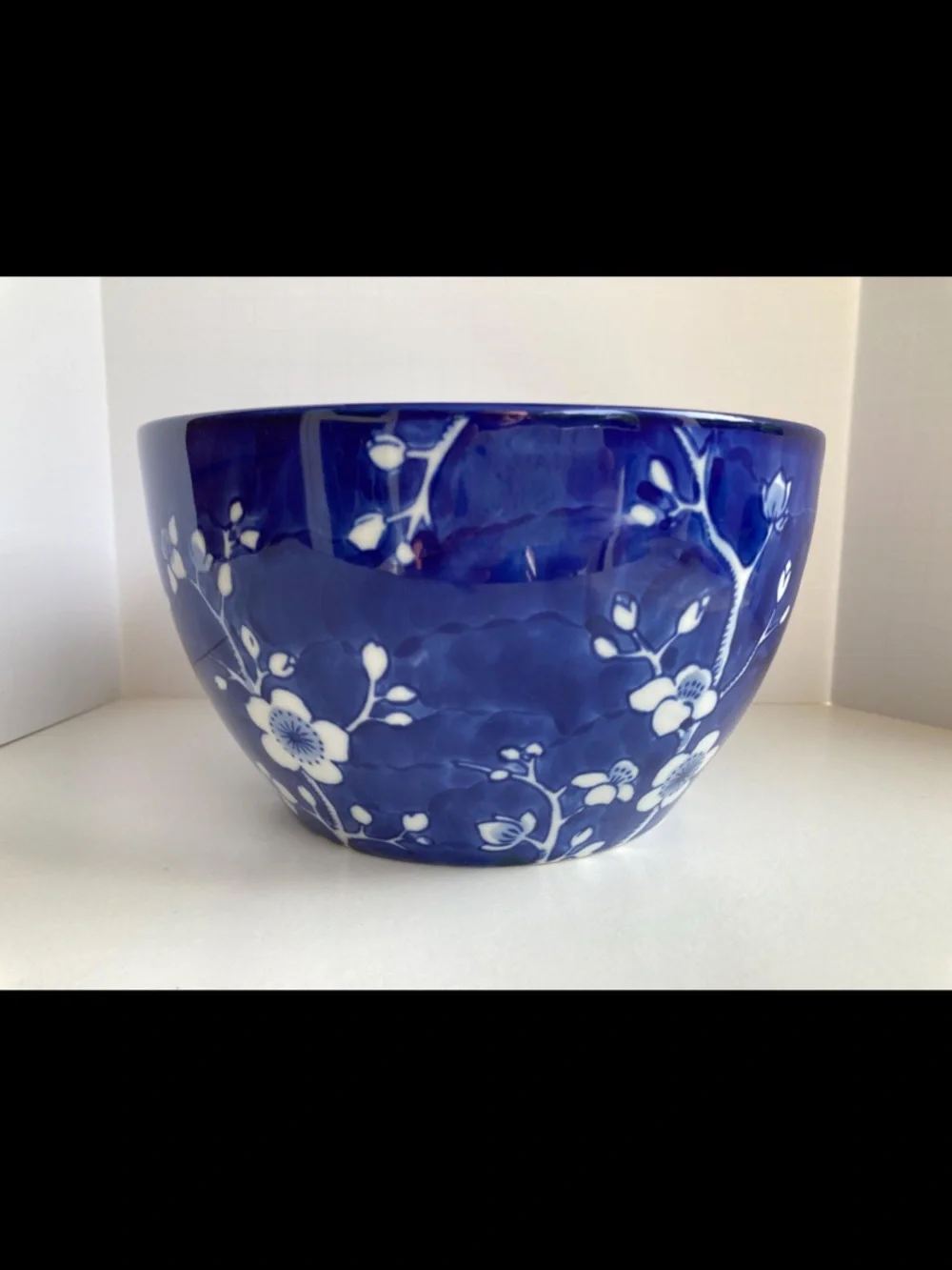 Williams Sonoma Blue and White Cherry Blossom Bowl